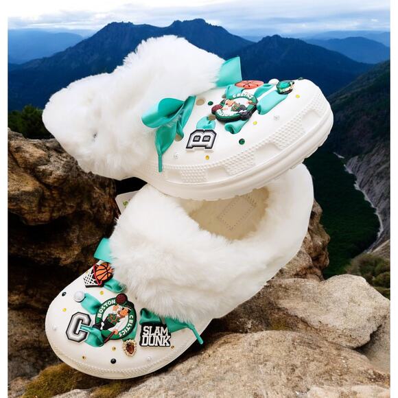 Mammoth Clog White(S-10) Boston Celtics Custom Made Designs - Picture 2 of 11